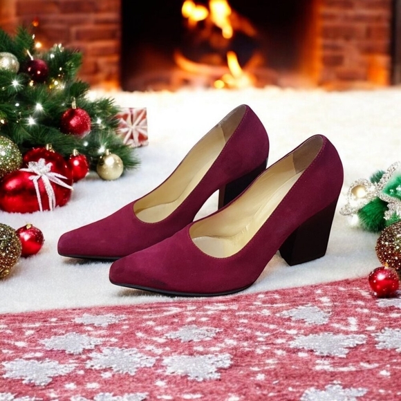 MIU MIU vintage suede wood block heels - EU 37.5 / 7 US - Picture 11 of 12